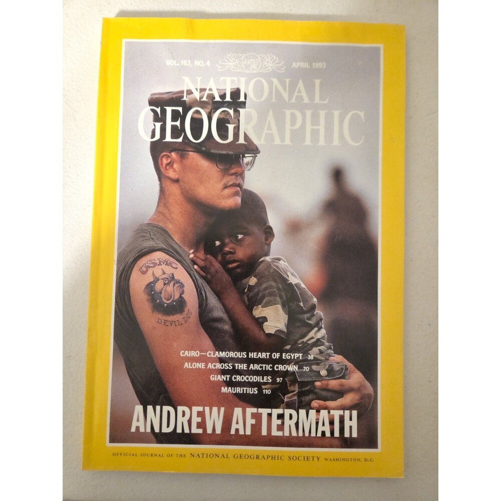National Geographic April 1993 Hurricane Andrew Aftermath Cairo